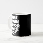 Was würde Bischof Budde tun? Kaffeetasse (Vorderseite Links)