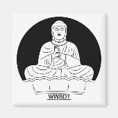 Was würde Buddha tun? Magnet (Vorne)