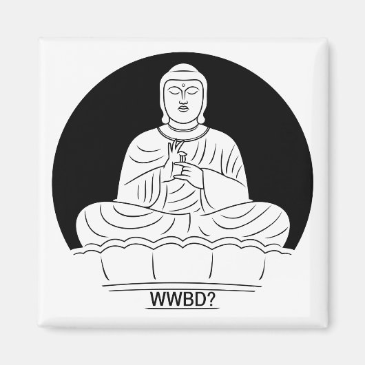 Was würde Buddha tun? Magnet (Vorne)
