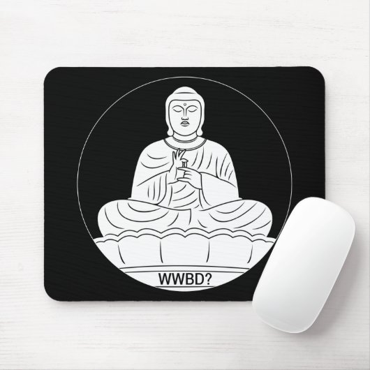 Was würde Buddha tun? Mousepad (Mit Mouse)