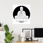Was würde Buddha tun? Poster (Heimbüro)