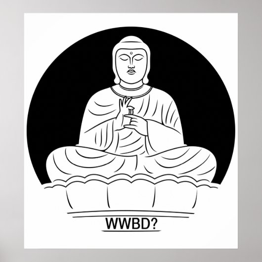Was würde Buddha tun? Poster (Vorne)