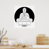 Was würde Buddha tun? Poster (Küche)
