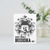 Was würde Buddha tun? Postkarte (Stehend Vorderseite)