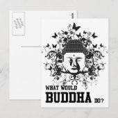 Was würde Buddha tun? Postkarte (Vorne/Hinten)