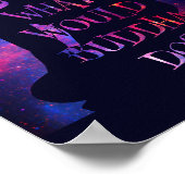 Was würde Buddha tun? Typografie Buddha-Silhouette Poster (Ecke)