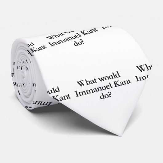 Was würde der Kant tun? Krawatte (Gerollt)