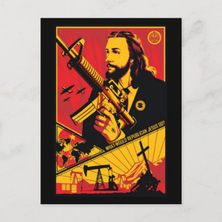 Was würde der republikanische Jesus tun? Postkarte