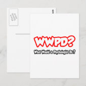 Was würde ein Psychologe tun? Postkarte (Vorne/Hinten)