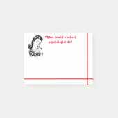 Was würde ein Schulpsychologe tun? Klebrige Post-it Klebezettel (Vorderseite)