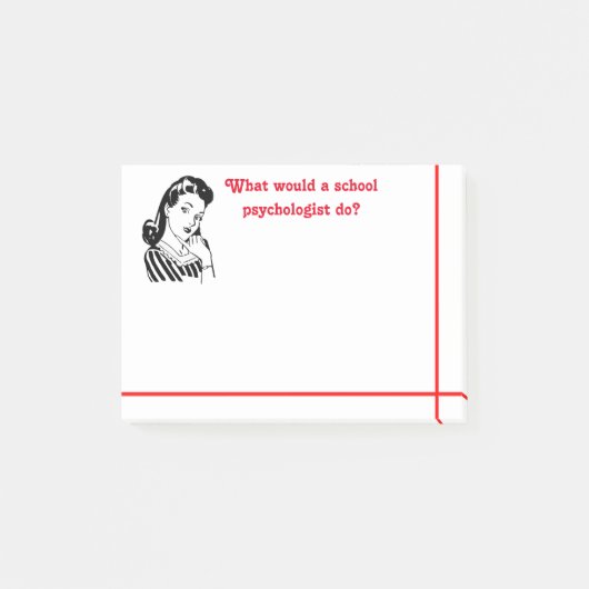Was würde ein Schulpsychologe tun? Klebrige Post-it Klebezettel (Vorderseite)