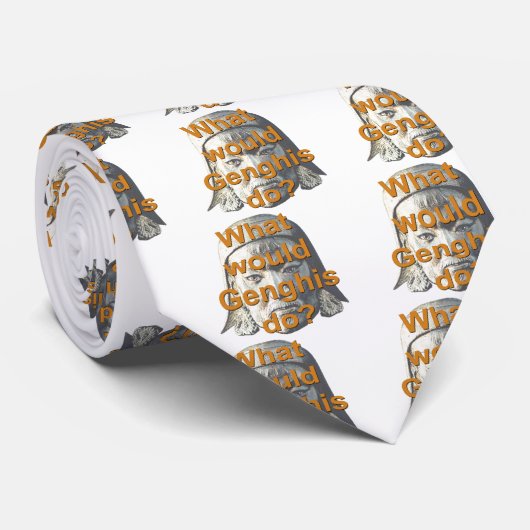 Was würde Genghis tun? Krawatte (Gerollt)