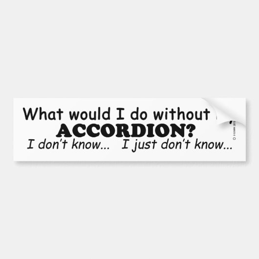 Was würde ich tun, Accordion? Autoaufkleber (Vorne)