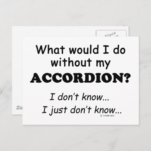 Was würde ich tun, Accordion? Postkarte (Vorne/Hinten)