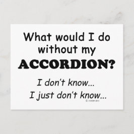 Was würde ich tun, Accordion? Postkarte