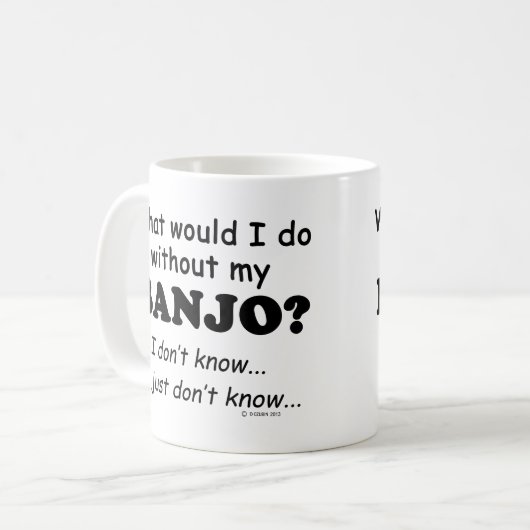 Was würde ich tun, Banjo Coffee Tasse (Vorderseite Links)