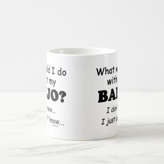 Was würde ich tun, Banjo Coffee Tasse (Mittel)