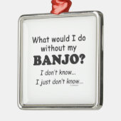 Was würde ich tun, Banjo? Silbernes Ornament (Links)