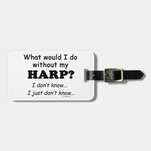 Was würde ich tun, Harfe Gepäckanhänger (Vorderseite horizontal)