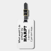 Was würde ich tun, Harfe Gepäckanhänger (Vorderseite vertikal)