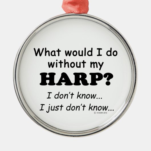 Was würde ich tun, Harfe Silbernes Ornament (Vorne)