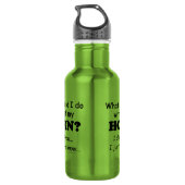 Was würde ich tun, Horn? Edelstahlflasche (Rückseite)