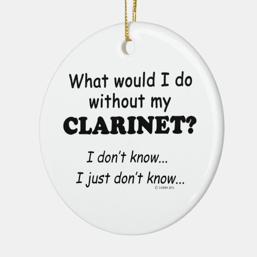 Was würde ich tun, Klarinette? Keramikornament (Links)