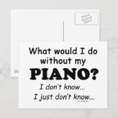 Was würde ich tun, Klavier? Postkarte (Vorne/Hinten)
