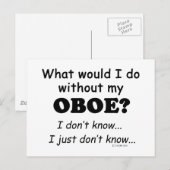 Was würde ich tun, Oboe? Postkarte (Vorne/Hinten)