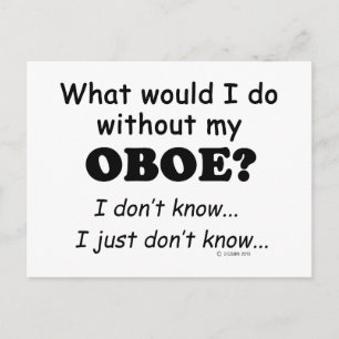 Was würde ich tun, Oboe? Postkarte