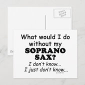 Was würde ich tun, Soprano Sax? Postkarte (Vorne/Hinten)