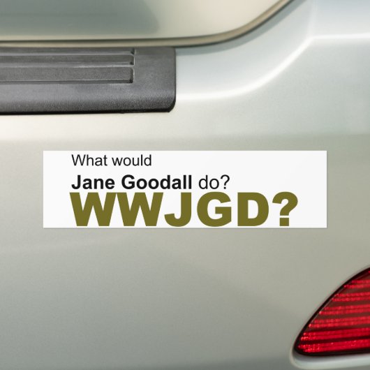 Was würde Jane Goodall tun? Autoaufkleber (Auf Auto)