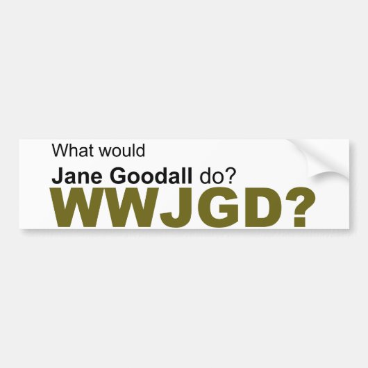 Was würde Jane Goodall tun? Autoaufkleber (Vorne)