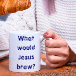 Was würde Jesus brauen? Zweifarbige Tasse