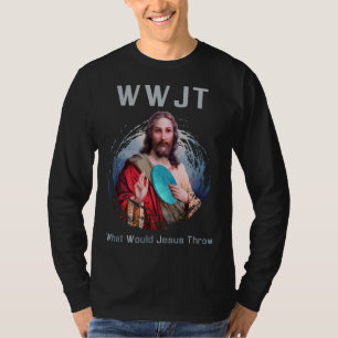 Was würde Jesus lustigen Golf Men & Women werfen? T-Shirt