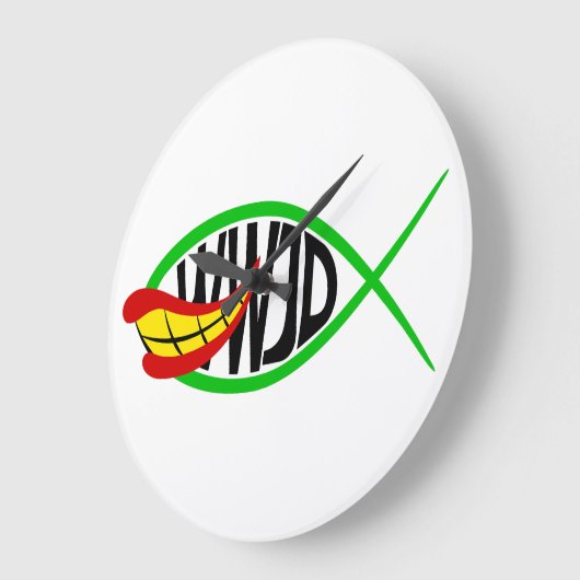 Was würde Joker tun? Große Wanduhr (Winkel)