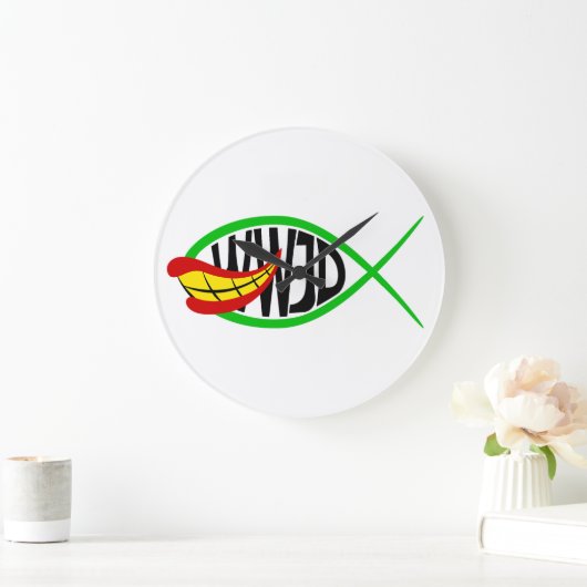 Was würde Joker tun? Große Wanduhr (Zuhause)