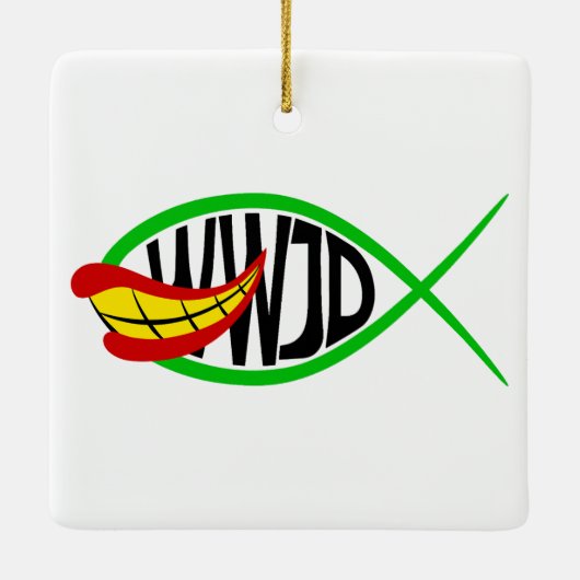 Was würde Joker tun? Keramikornament (Rückseite)