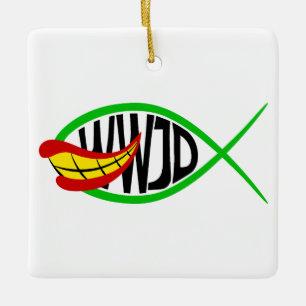 Was würde Joker tun? Keramikornament