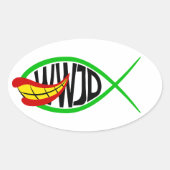 Was würde Joker tun? Ovaler Aufkleber (Vorderseite)