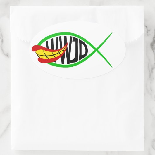 Was würde Joker tun? Ovaler Aufkleber (Tasche)