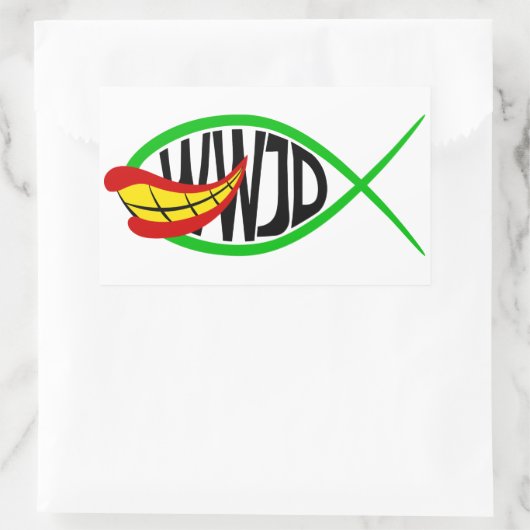 Was würde Joker tun? Rechteckiger Aufkleber (Tasche)