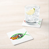 Was würde Joker tun? Rechteckiger Pappuntersetzer (Vor Ort)