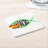 Was würde Joker tun? Rechteckiger Pappuntersetzer (angewinkelt)