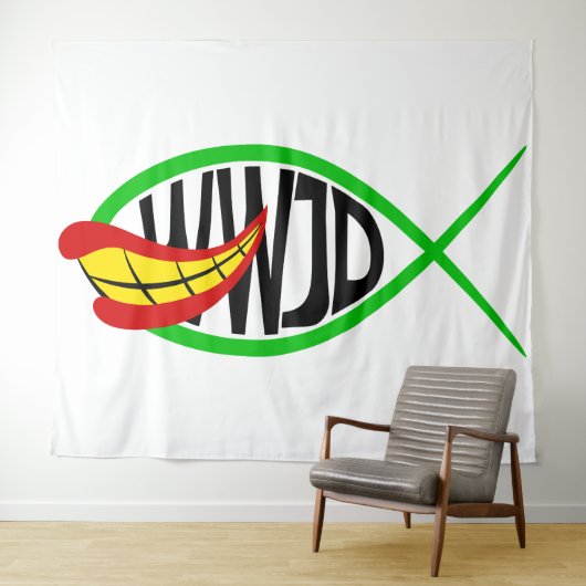 Was würde Joker tun? Wandteppich (Beispiel (Horizontal))