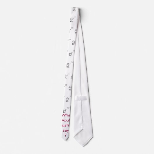 Was würde Justin sagen? Krawatte (Rückseite)