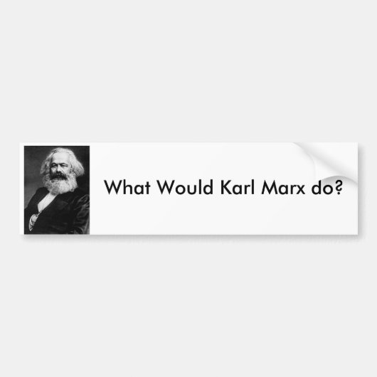 Was würde Karl Marx tun? Autoaufkleber (Vorne)