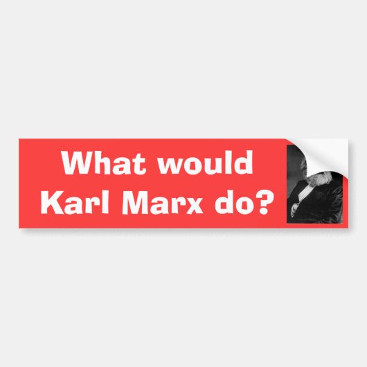 Was würde Karl Marx tun? Autoaufkleber (Vorne)