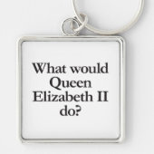 Was würde Königin elizabeth II tun? Schlüsselanhänger (Vorne)