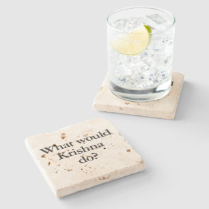 Was würde krishna tun? steinuntersetzer